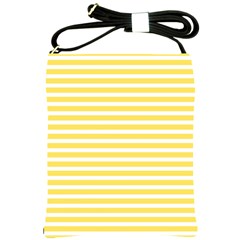 Horizontal Stripes Yellow Shoulder Sling Bags