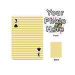 Horizontal Stripes Yellow Playing Cards 54 (Mini)  Front - Spade3