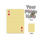 Horizontal Stripes Yellow Playing Cards 54 (Mini)  Front - Diamond5