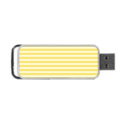 Horizontal Stripes Yellow Portable Usb Flash (two Sides) by Mariart