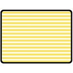 Horizontal Stripes Yellow Double Sided Fleece Blanket (Large)  80 x60  Blanket Front