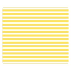 Horizontal Stripes Yellow Double Sided Flano Blanket (small)  by Mariart