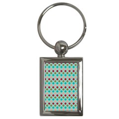 Large Colored Polka Dots Line Circle Key Chains (rectangle)  by Mariart