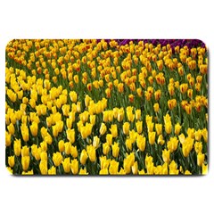 Colorful Tulips In Keukenhof Gardens Wallpaper Large Doormat  by Simbadda