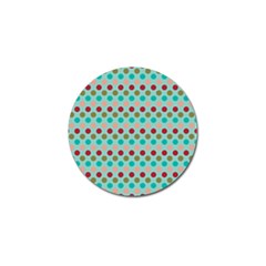 Large Colored Polka Dots Line Circle Golf Ball Marker by Mariart