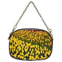 Colorful Tulips In Keukenhof Gardens Wallpaper Chain Purses (one Side)  by Simbadda