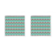 Large Colored Polka Dots Line Circle Cufflinks (square) by Mariart