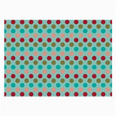 Large Colored Polka Dots Line Circle Large Glasses Cloth by Mariart