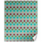 Large Colored Polka Dots Line Circle Canvas 11  x 14   10.95 x13.48  Canvas - 1