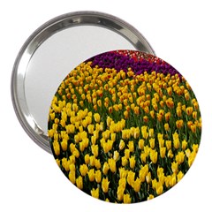 Colorful Tulips In Keukenhof Gardens Wallpaper 3  Handbag Mirrors by Simbadda