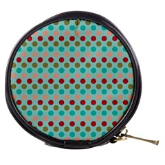 Large Colored Polka Dots Line Circle Mini Makeup Bags by Mariart