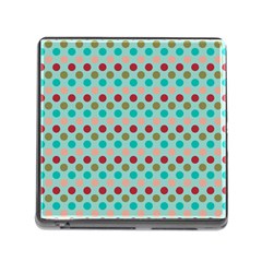 Large Colored Polka Dots Line Circle Memory Card Reader (square) by Mariart