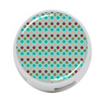 Large Colored Polka Dots Line Circle 4-Port USB Hub (Two Sides)  Front