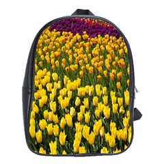 Colorful Tulips In Keukenhof Gardens Wallpaper School Bags (xl)  by Simbadda