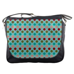 Large Colored Polka Dots Line Circle Messenger Bags by Mariart