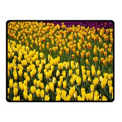 Colorful Tulips In Keukenhof Gardens Wallpaper Double Sided Fleece Blanket (small)  by Simbadda