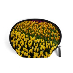 Colorful Tulips In Keukenhof Gardens Wallpaper Accessory Pouches (small)  by Simbadda