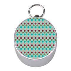 Large Colored Polka Dots Line Circle Mini Silver Compasses by Mariart