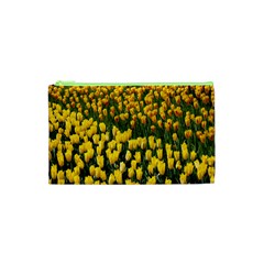 Colorful Tulips In Keukenhof Gardens Wallpaper Cosmetic Bag (xs) by Simbadda