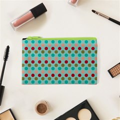 Large Colored Polka Dots Line Circle Cosmetic Bag (xs) by Mariart