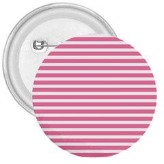 Horizontal Stripes Light Pink 3  Buttons