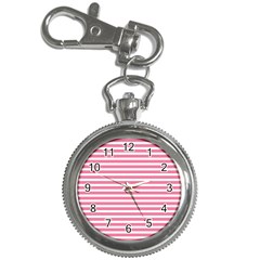 Horizontal Stripes Light Pink Key Chain Watches by Mariart