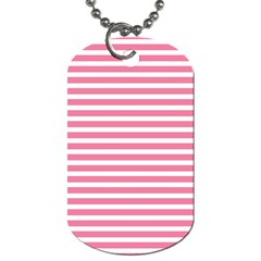 Horizontal Stripes Light Pink Dog Tag (one Side) by Mariart