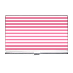 Horizontal Stripes Light Pink Business Card Holders by Mariart