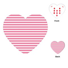 Horizontal Stripes Light Pink Playing Cards (heart)  by Mariart