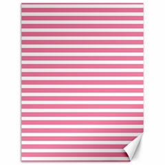 Horizontal Stripes Light Pink Canvas 12  X 16   by Mariart