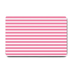 Horizontal Stripes Light Pink Small Doormat  by Mariart