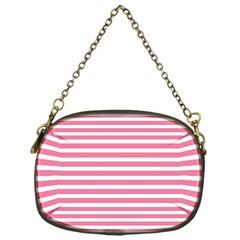 Horizontal Stripes Light Pink Chain Purses (one Side)  by Mariart