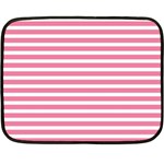 Horizontal Stripes Light Pink Double Sided Fleece Blanket (Mini)  35 x27  Blanket Front