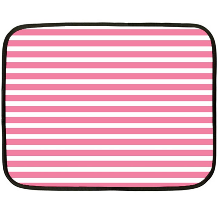 Horizontal Stripes Light Pink Double Sided Fleece Blanket (Mini) 