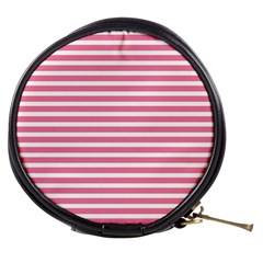 Horizontal Stripes Light Pink Mini Makeup Bags