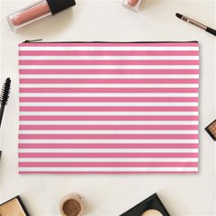 Horizontal Stripes Light Pink Cosmetic Bag (xl)