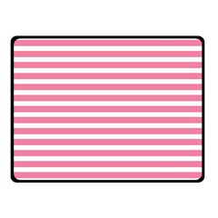 Horizontal Stripes Light Pink Fleece Blanket (small) by Mariart