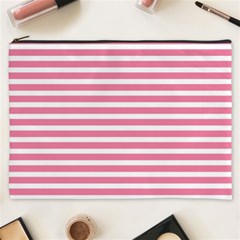 Horizontal Stripes Light Pink Cosmetic Bag (xxxl)  by Mariart