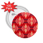 Orange Fractal Background 2.25  Buttons (100 pack)  Front