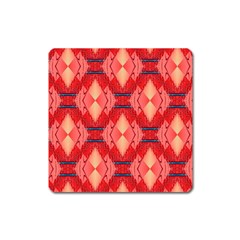 Orange Fractal Background Square Magnet by Simbadda