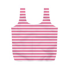 Horizontal Stripes Light Pink Full Print Recycle Bags (m)  by Mariart