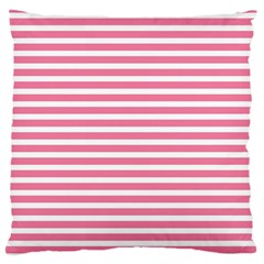 Horizontal Stripes Light Pink Large Flano Cushion Case (two Sides) by Mariart