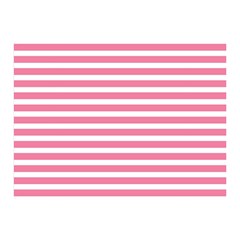 Horizontal Stripes Light Pink Double Sided Flano Blanket (mini)  by Mariart