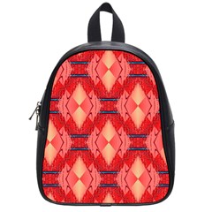 Orange Fractal Background School Bags (small)  by Simbadda