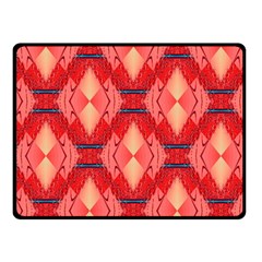 Orange Fractal Background Double Sided Fleece Blanket (small)  by Simbadda