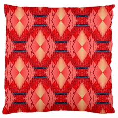 Orange Fractal Background Large Flano Cushion Case (one Side) by Simbadda