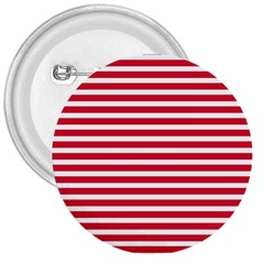 Horizontal Stripes Red 3  Buttons