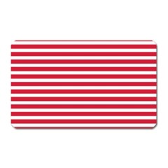 Horizontal Stripes Red Magnet (rectangular) by Mariart