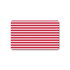 Horizontal Stripes Red Magnet (name Card) by Mariart