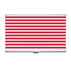 Horizontal Stripes Red Business Card Holders by Mariart